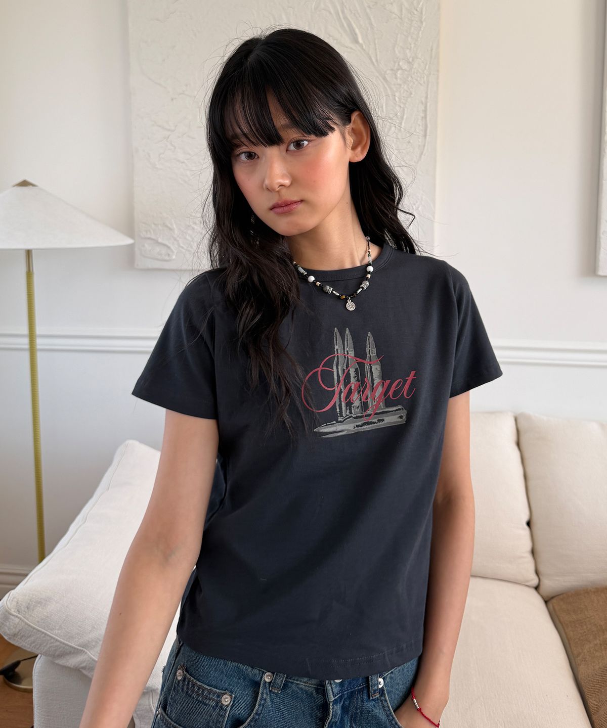 이퓨원트(IFYOUWANT) Hidden Target Tee Charcoal