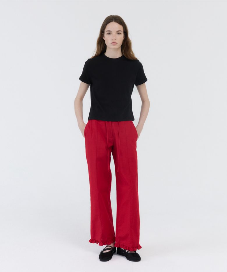 FRILL PANTS / RED