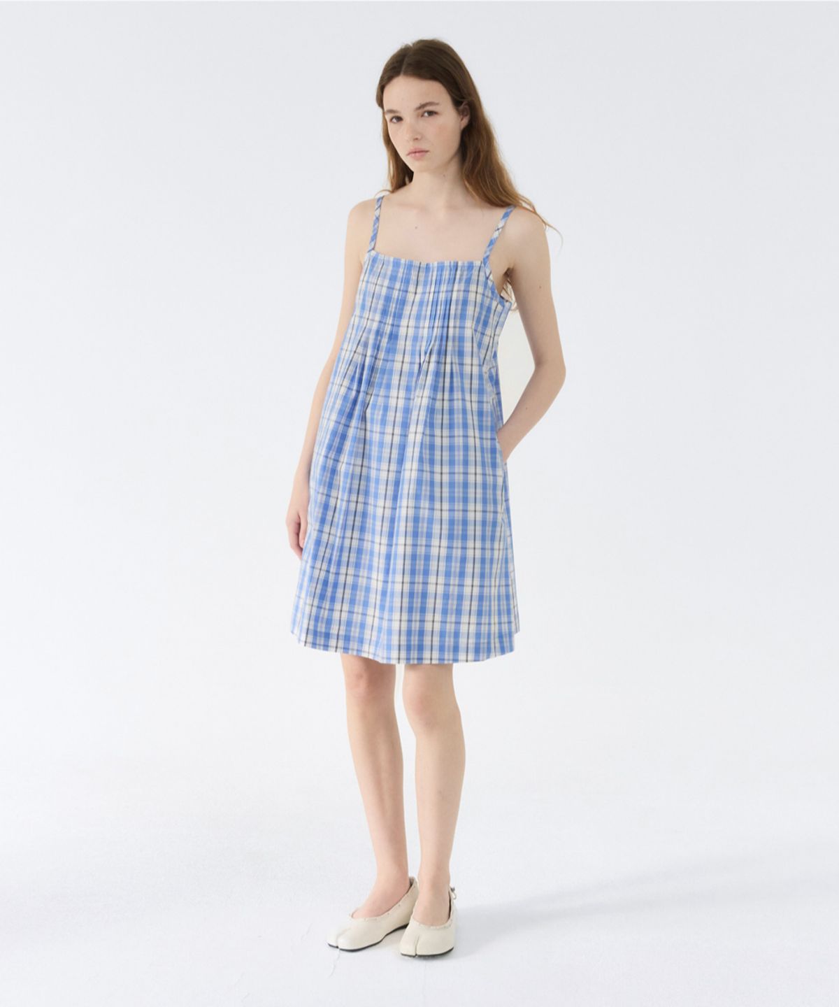 지비에이치 어패럴(GBH APPAREL) BABY DOLL DRESS / CHECK BLUE