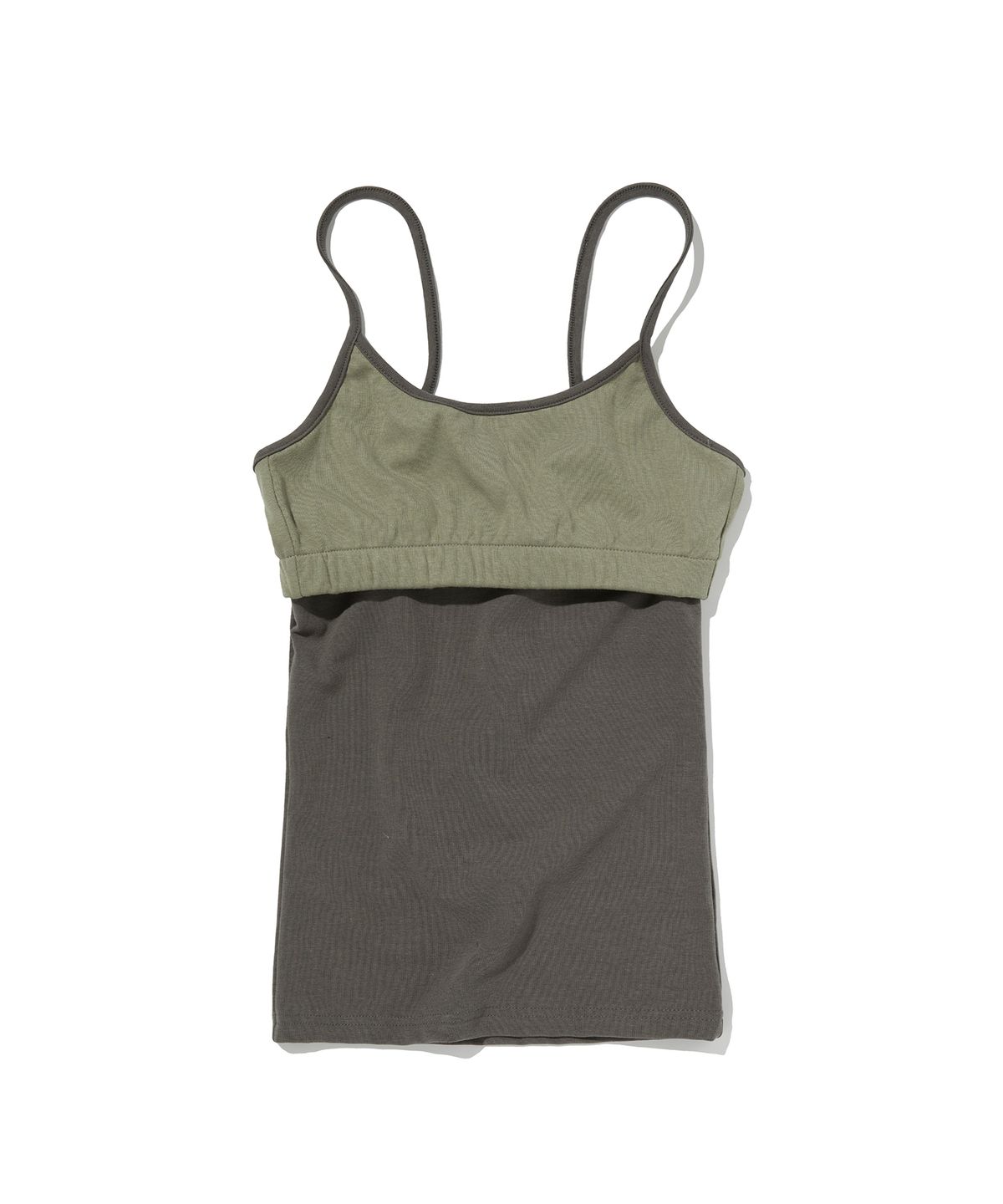 스웨이드(SUADE) COLOR BLOCK SLEEVELESS [CHARCOAL GRAY]