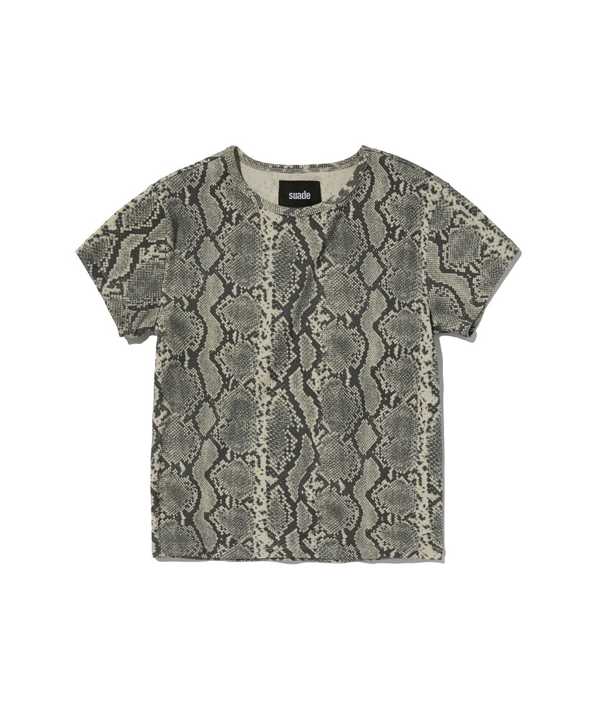 스웨이드(SUADE) RIBBED CROP TEE [GRAY]