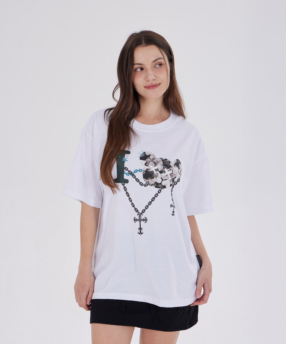 디스펑트(DYSFUNCT) I LOVE CAMO BEAR T-SHIRT(WHITE)