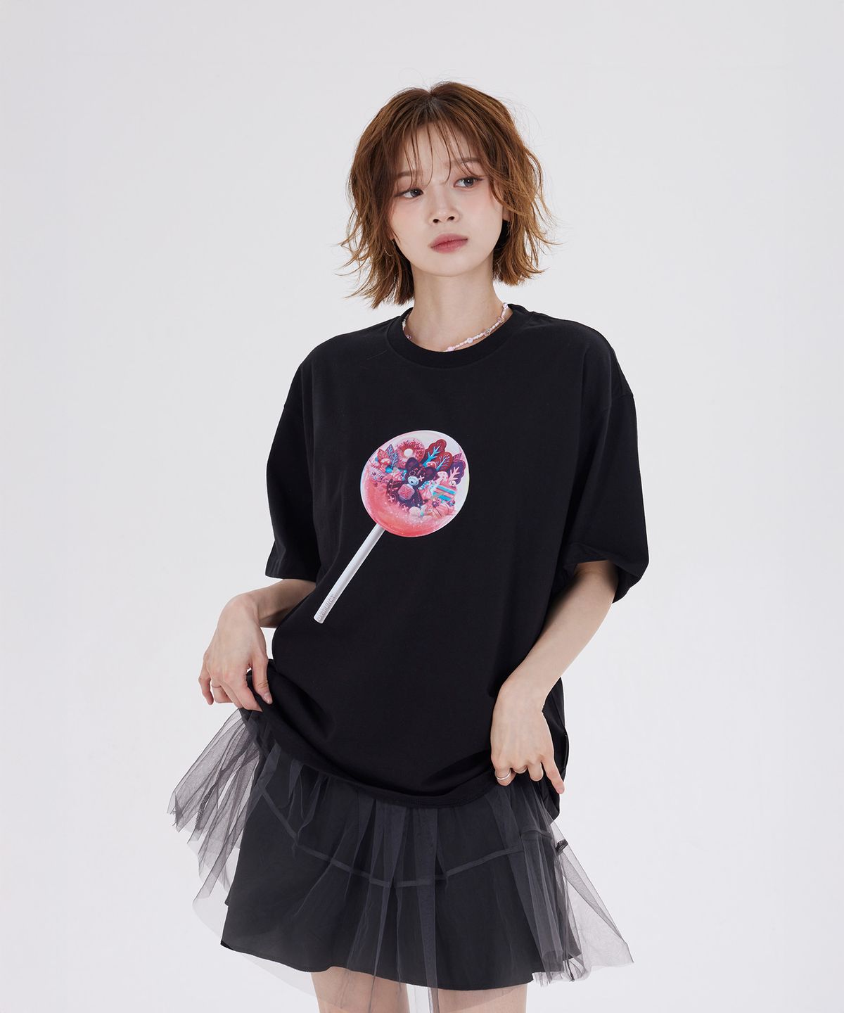 디스펑트(DYSFUNCT) BROKEN BEAR GACHA CANDY T-SHIRT(BLACK)