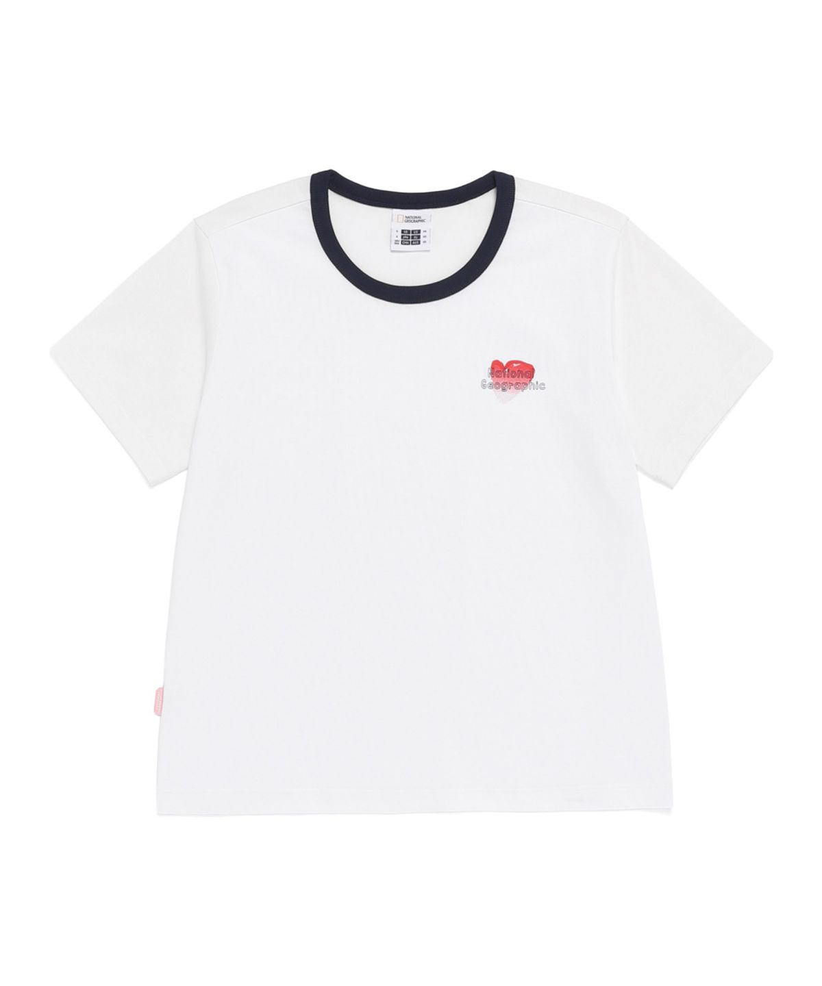 내셔널지오그래픽(NATIONALGEOGRAPHIC) N262WTS920 여성 링거 그래픽 티셔츠 WHITE