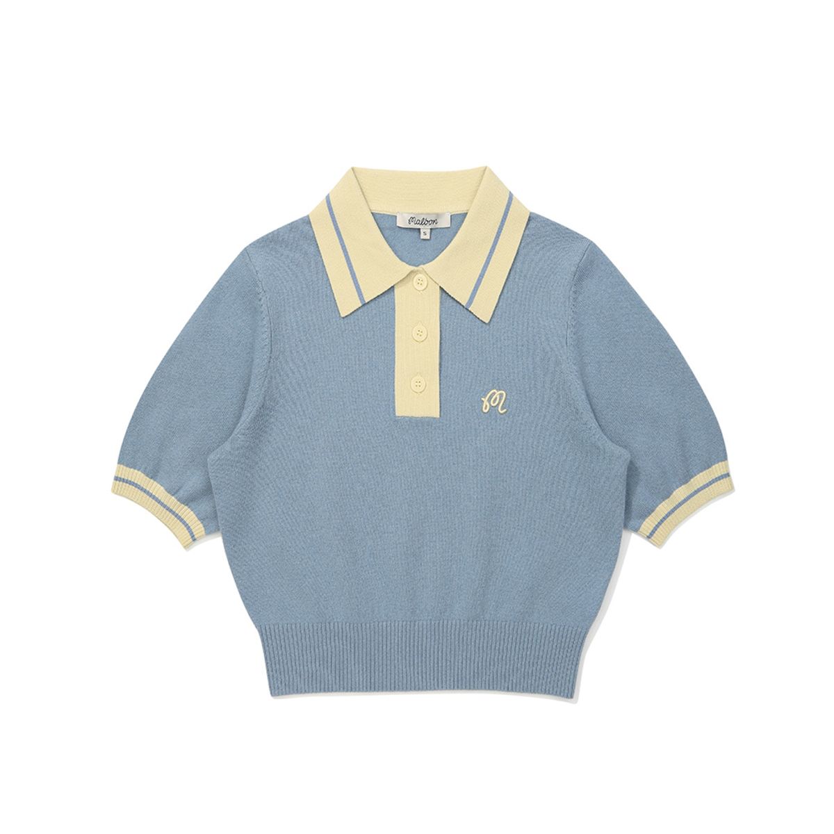말본 골프(MALBON GOLF) [Birds of Georgia] 미카일라 니트 폴로 MIDIUM BLUE (WOMAN)