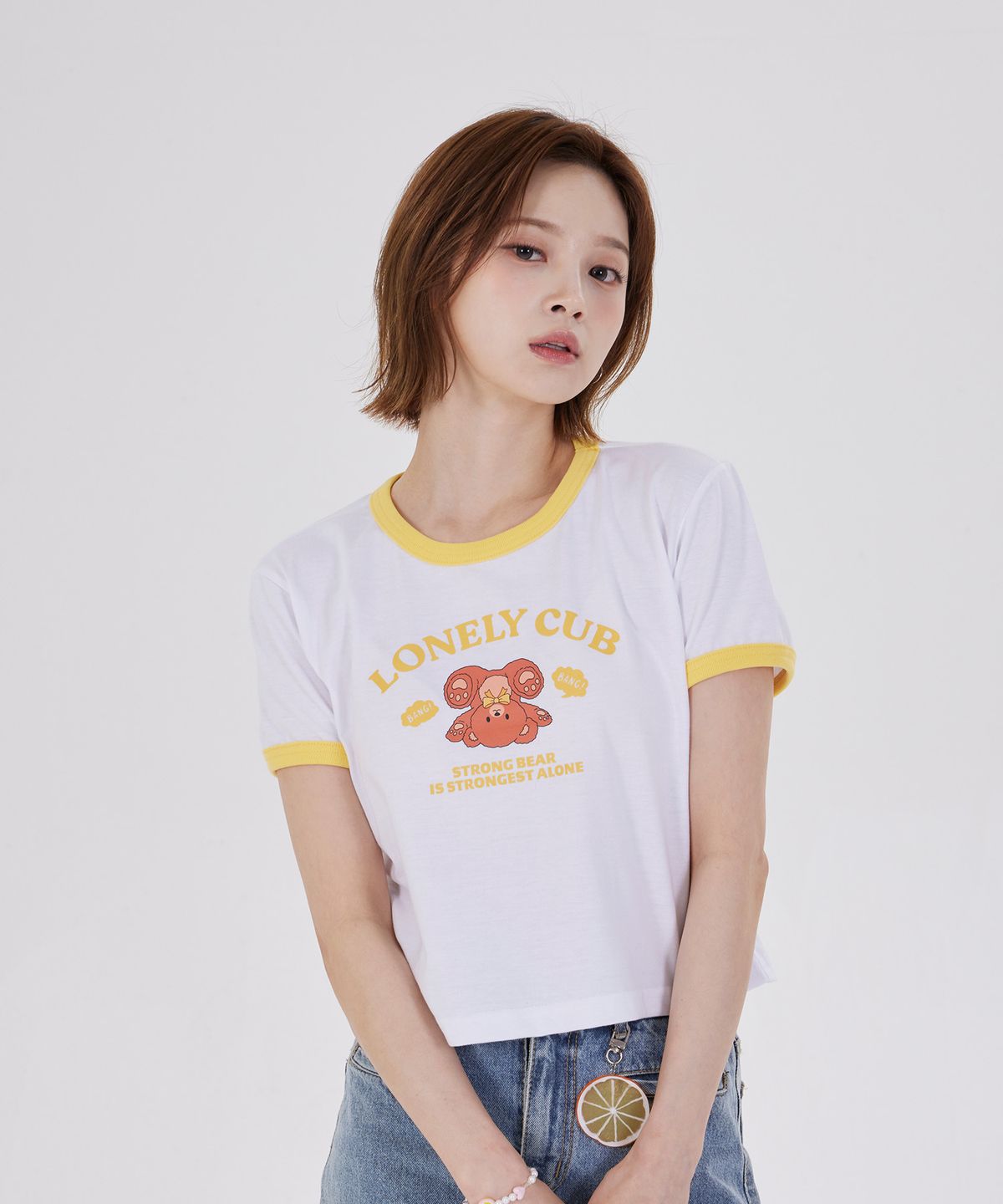 디스펑트(DYSFUNCT) LONELY CUB RINGER T-SHIRT(YELLOW)