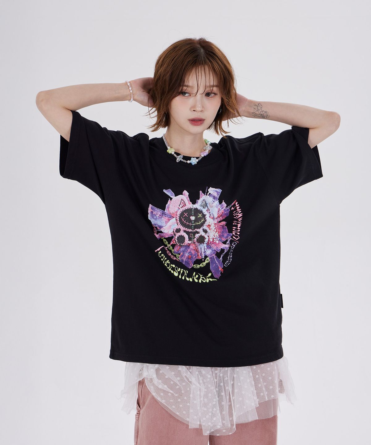 디스펑트(DYSFUNCT) UNWANTED RABBITS T-SHIRT(BLACK)