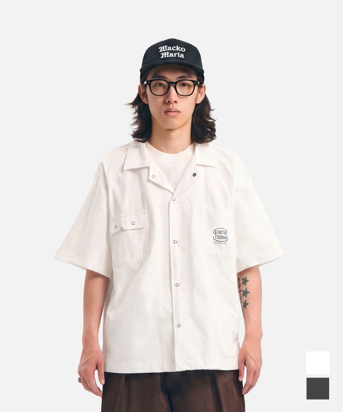 미드업데이트(MIDUPDATE) Double Pocket Tech Shirt White