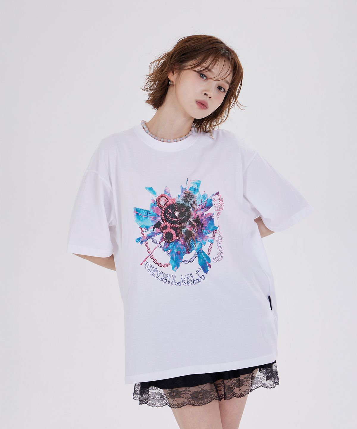 디스펑트(DYSFUNCT) UNWANTED BEARS T-SHIRT(WHITE)