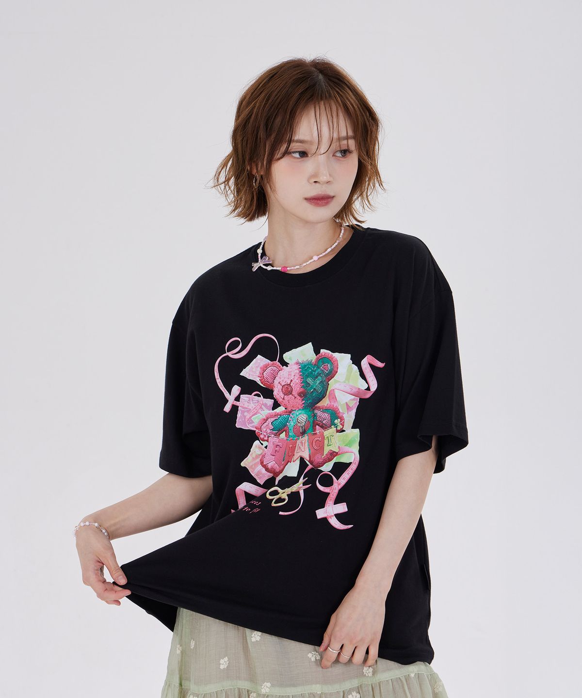 디스펑트(DYSFUNCT) FUNCT STUDDED BEARS T-SHIRT(BLACK)