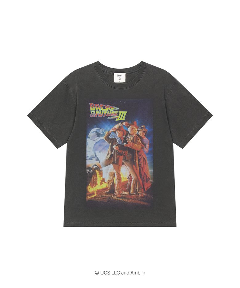 [Back To The Future] Poster Ⅲ Tee Pigment Black