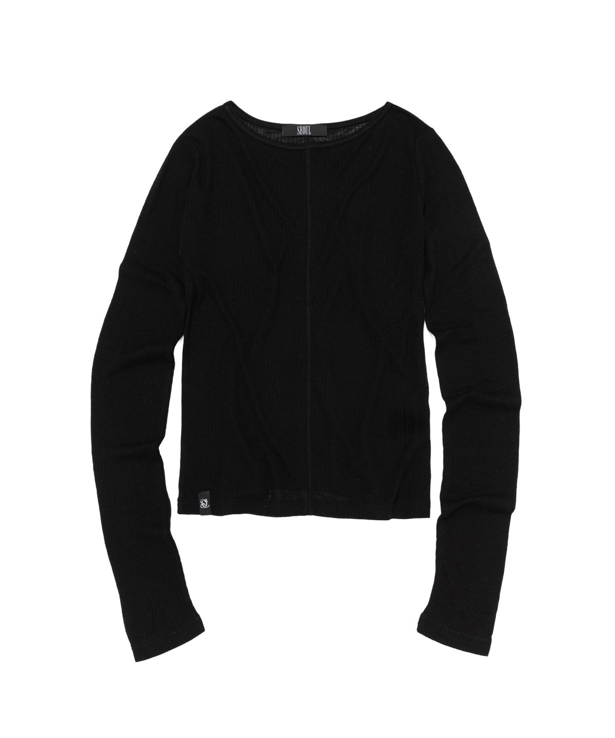 서울어패럴(SEOUL APPAREL) 소프트 스티치 슬림 롱 슬리브 (블랙)