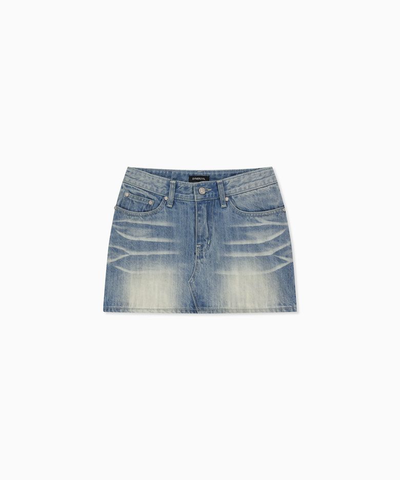 CAT WASHING MINI SKIRT LIGHT BLUE