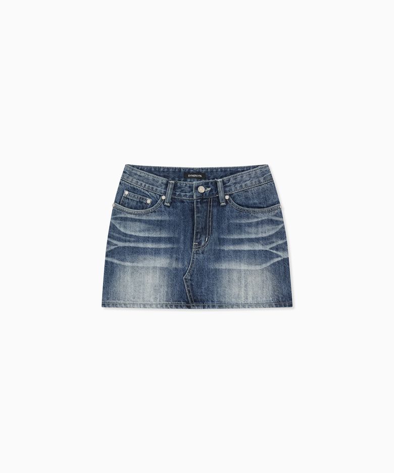 CAT WASHING MINI SKIRT MEDIUM BLUE