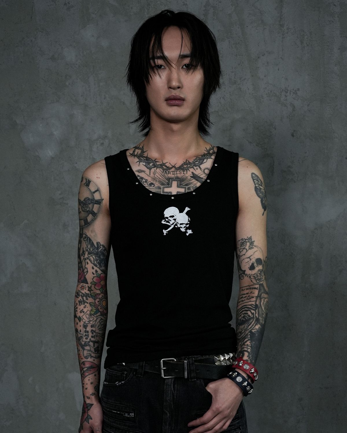 엔엔피스(NNPCS) Skull Stud Sleveless
