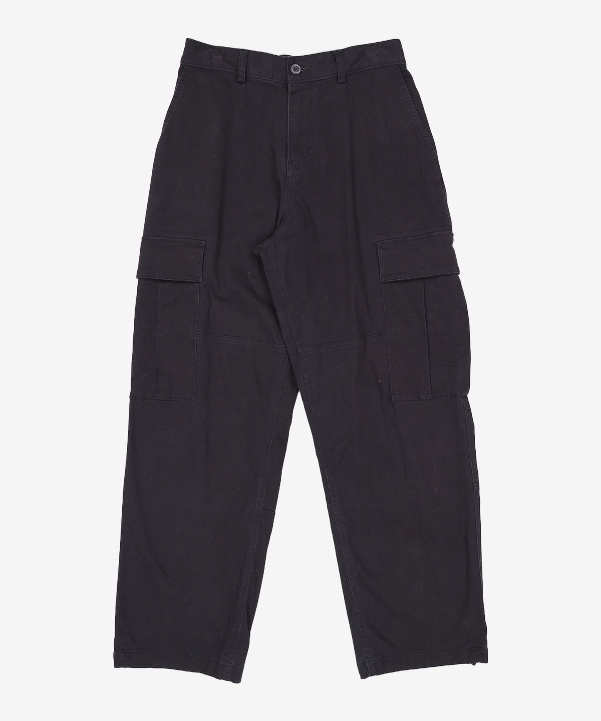 그루브라임(GROOVE RHYME) TWILL COTTON CARGO STRAIGHT PANTS (BLACK) [LRSFCPA722M] M