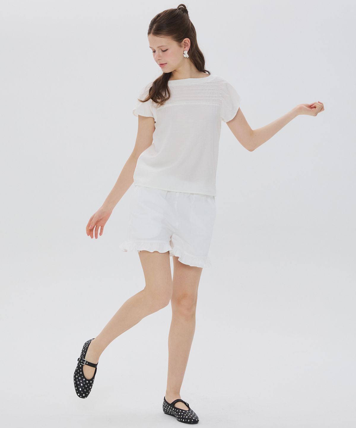 뉴루키(NEW LOOKY) Frill banded shorts _Ivory