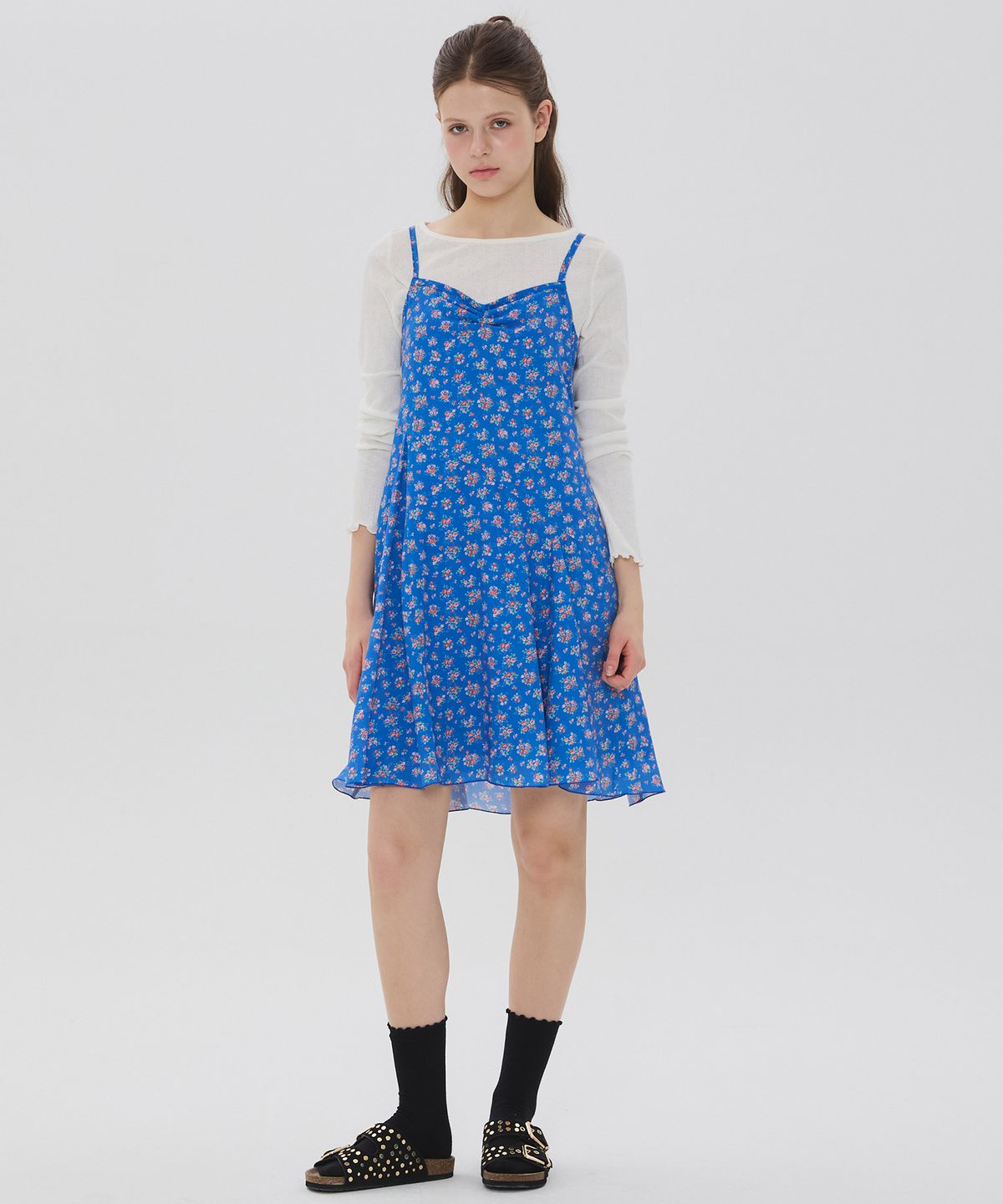뉴루키(NEW LOOKY) Cut point dress_Blue