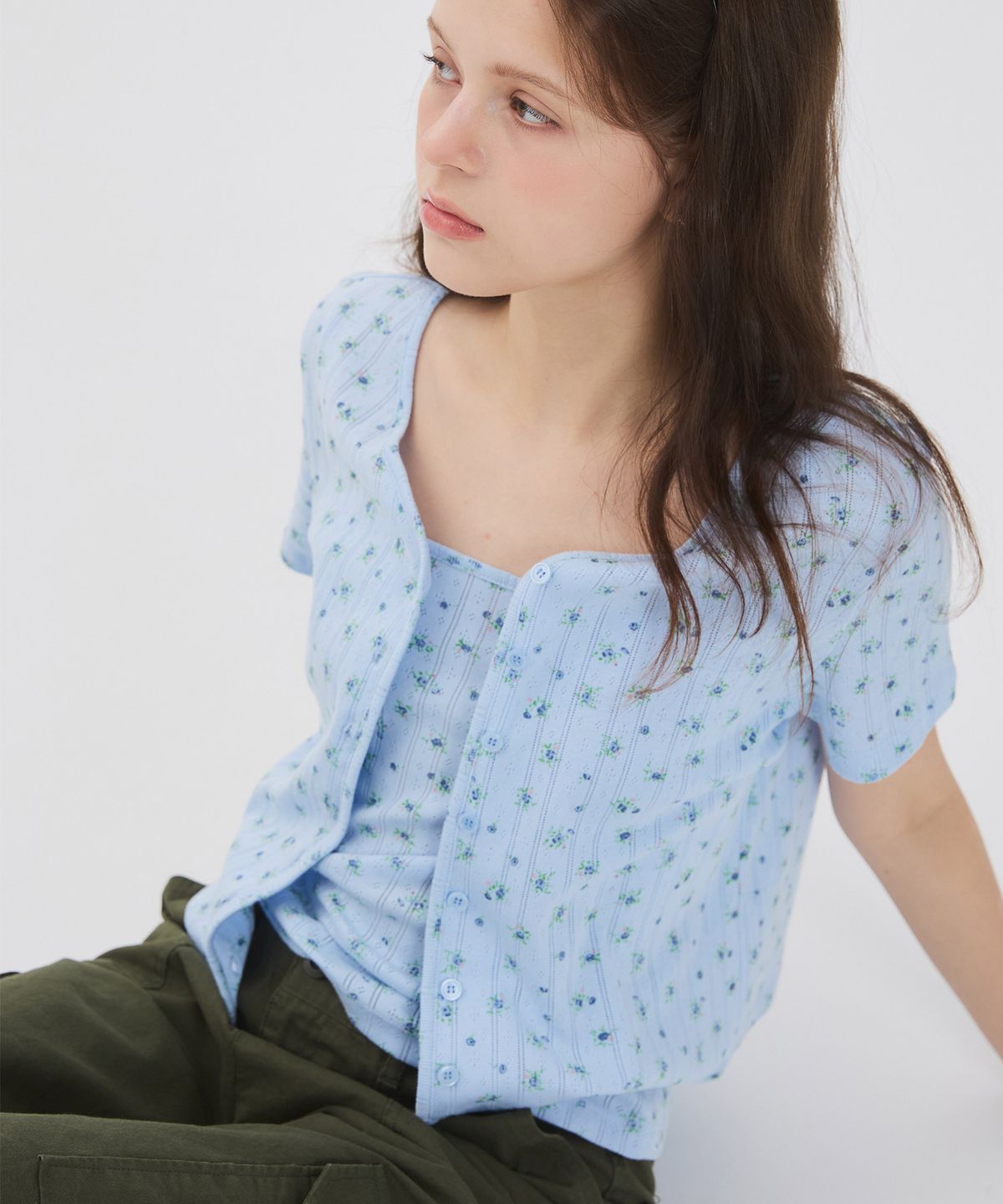뉴루키(NEW LOOKY) Summer cardigan_Light blue