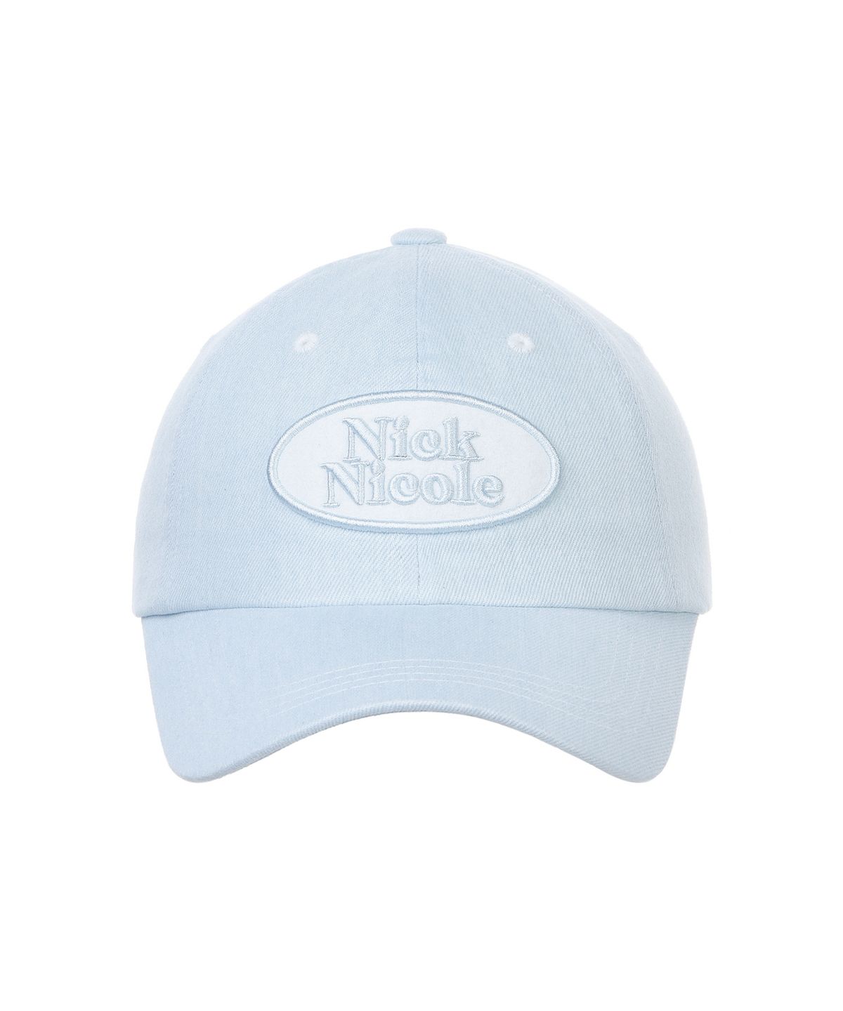 닉앤니콜(NICK&NICOLE) OVAL WAPPEN BALL CAP_SKY BLUE