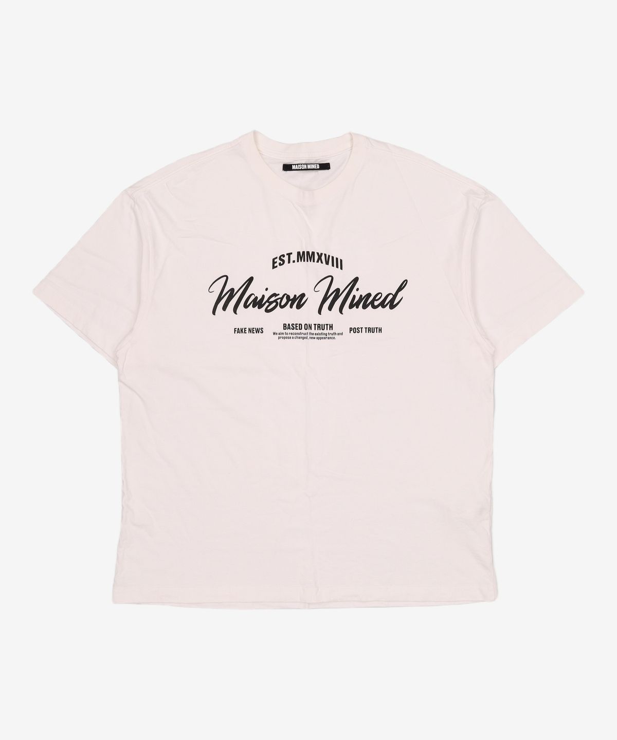 메종미네드(MAISON MINED) SCRIPT TYPE HALF T WHITE L