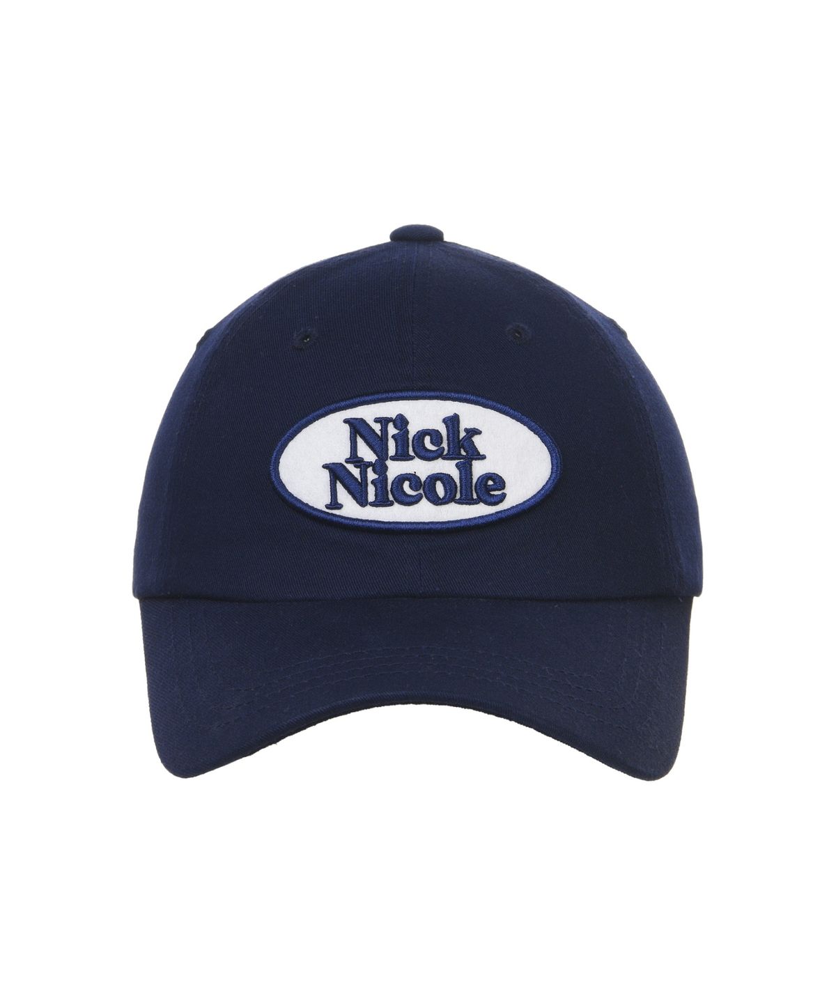 닉앤니콜(NICK&NICOLE) OVAL WAPPEN BALL CAP_NAVY