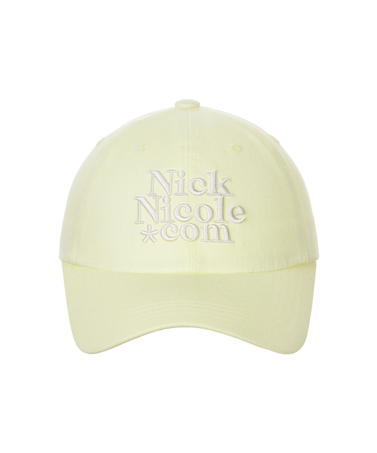 닉앤니콜(NICK&NICOLE) NN DOTCOM SIGNATURE BALL CAP_YELLOW CREAM