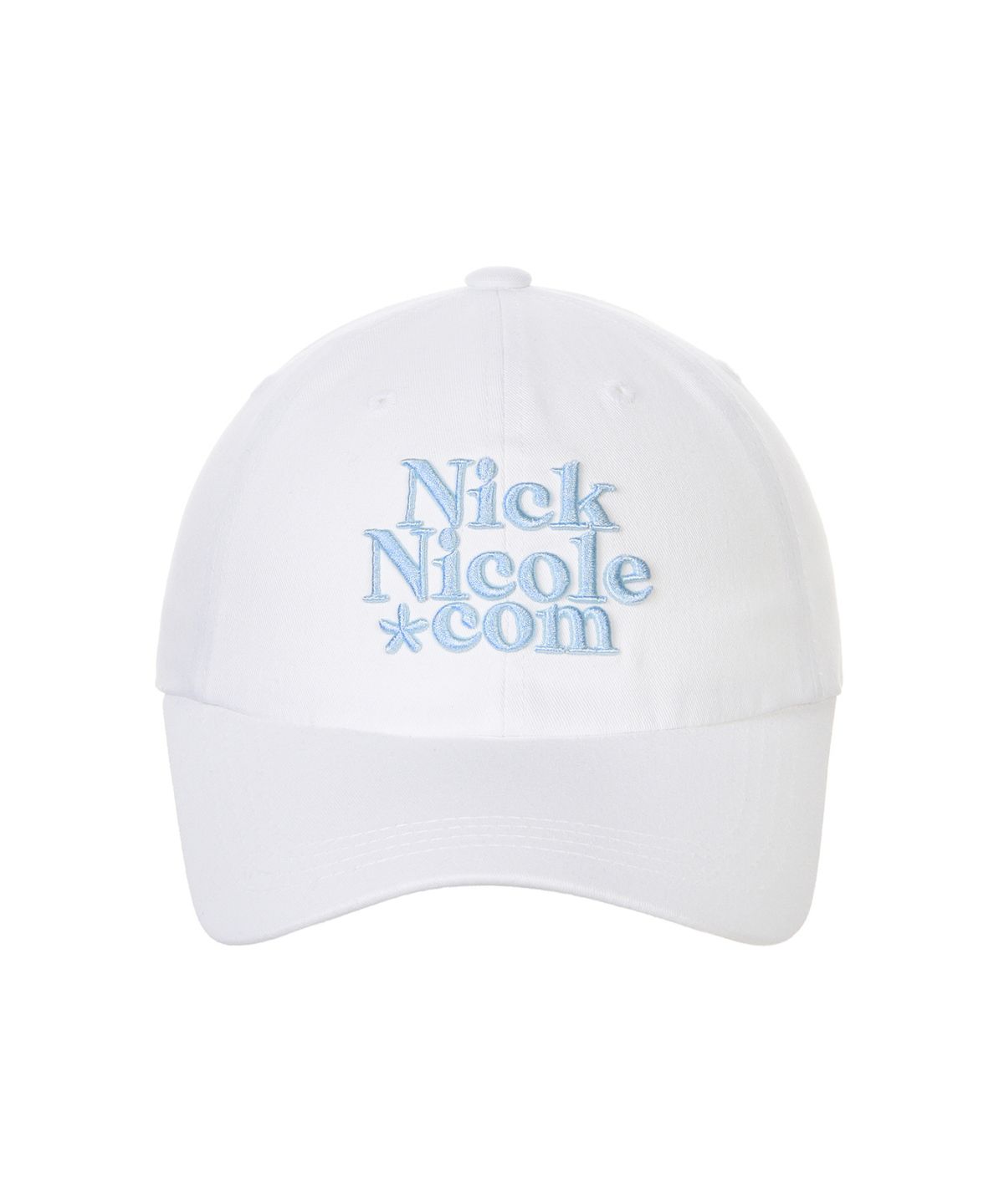 닉앤니콜(NICK&NICOLE) NN DOTCOM SIGNATURE BALL CAP_WHITE SKY BLUE
