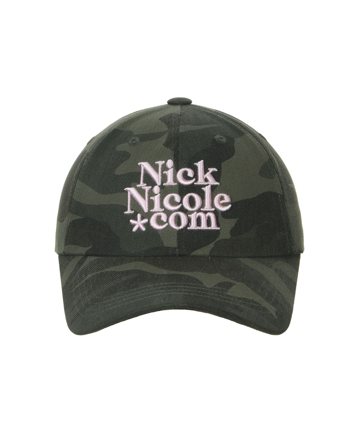 닉앤니콜(NICK&NICOLE) NN DOTCOM SIGNATURE BALL CAP_CAMO GREEN PINK