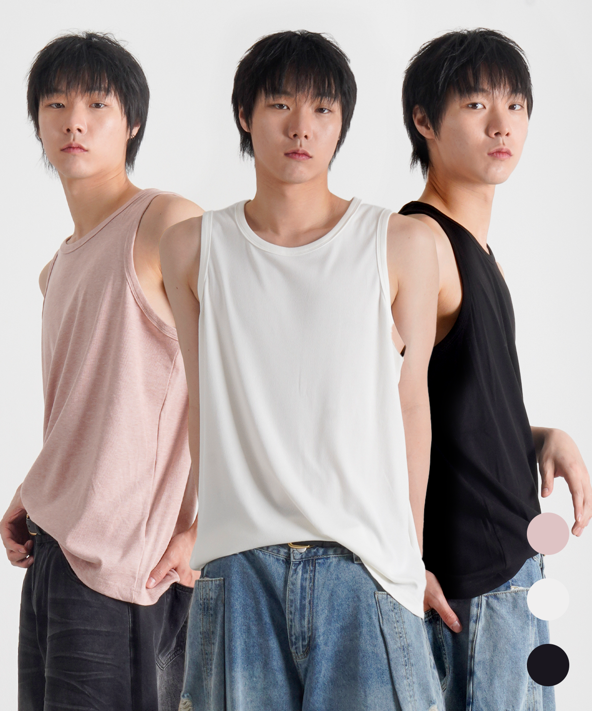 버튼서울(BUTTON SEOUL) 소프트 터치 베이직 슬리브리스 (3 COLOR)