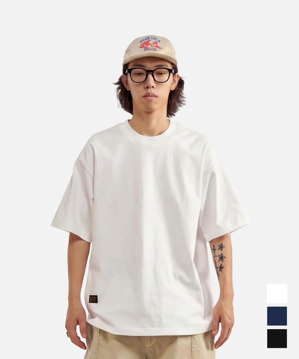 미드업데이트(MIDUPDATE) Archive Essential Waffle SS Tee White