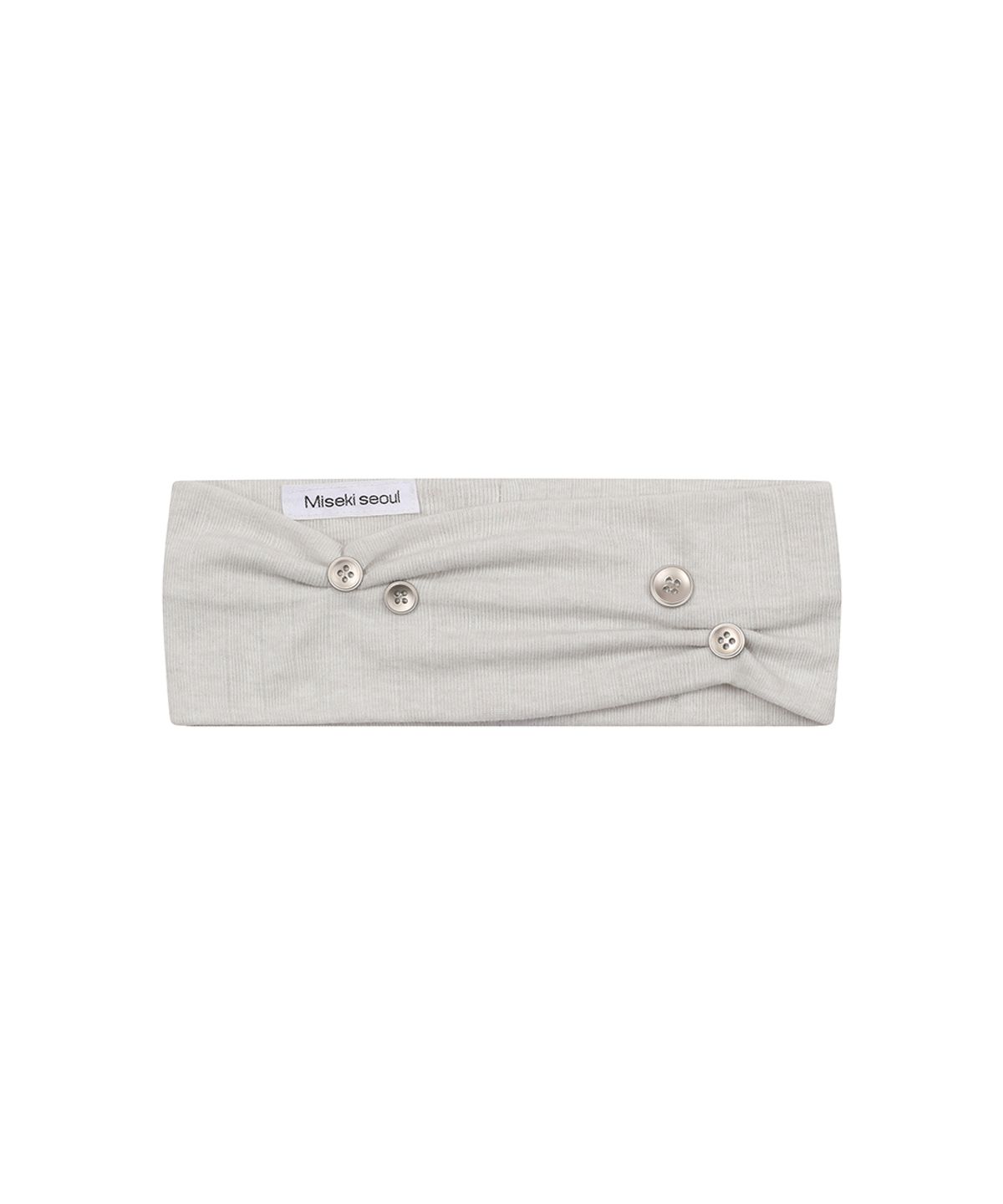미세키서울(MISEKI SEOUL) Button shirring hair band GREY