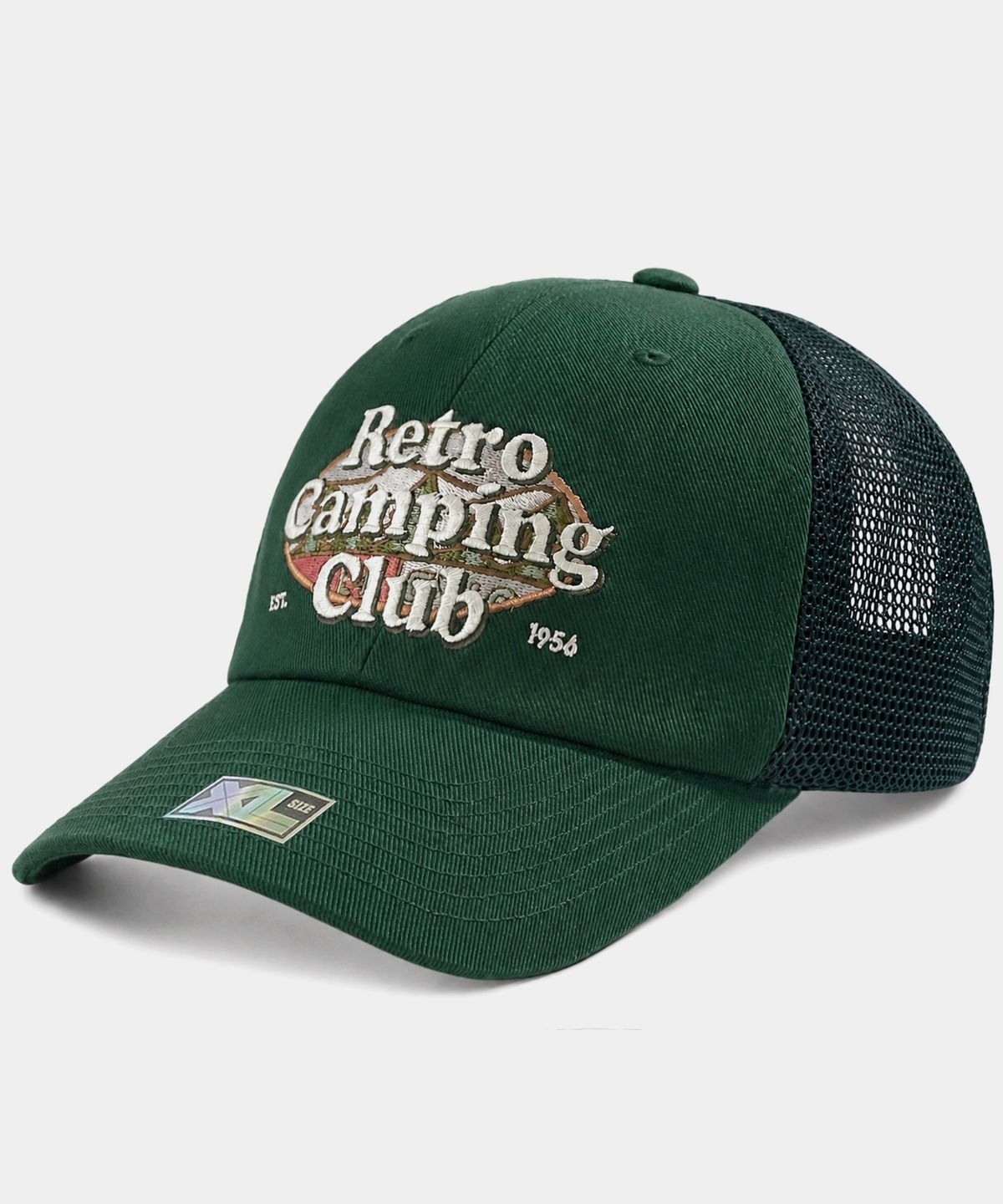 플래토(PLATEAU) 빅사이즈 메쉬 볼캡 XL RETRO CC CAP DARK GREEN