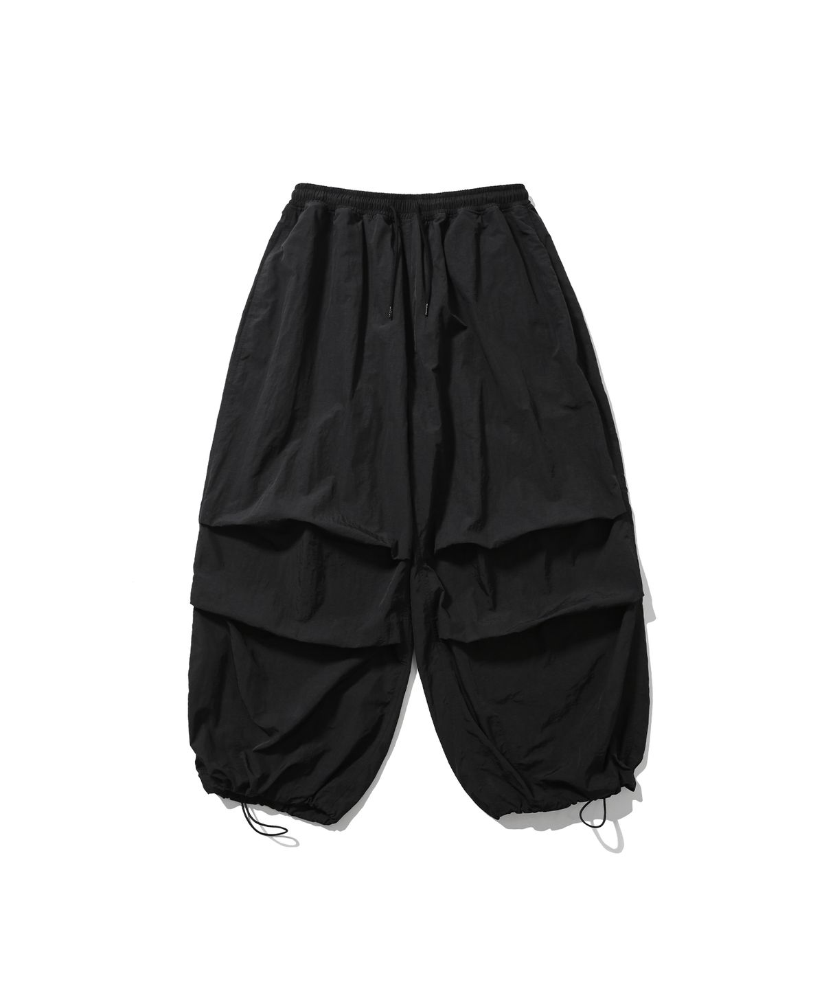 앵글런(ANGLAN) Nylon Parachute Balloon Pants - Black