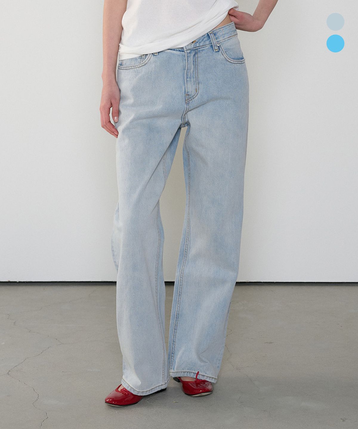 정감 스튜디오(JEONGGAM STUDIOS) Straight-Fit Denim Pants_2 Color