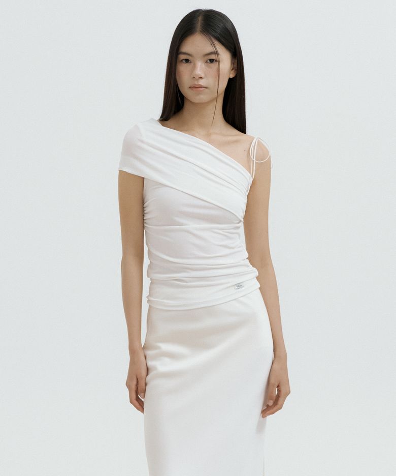One-Shoulder String Top (ivory) 스트링 탈부착