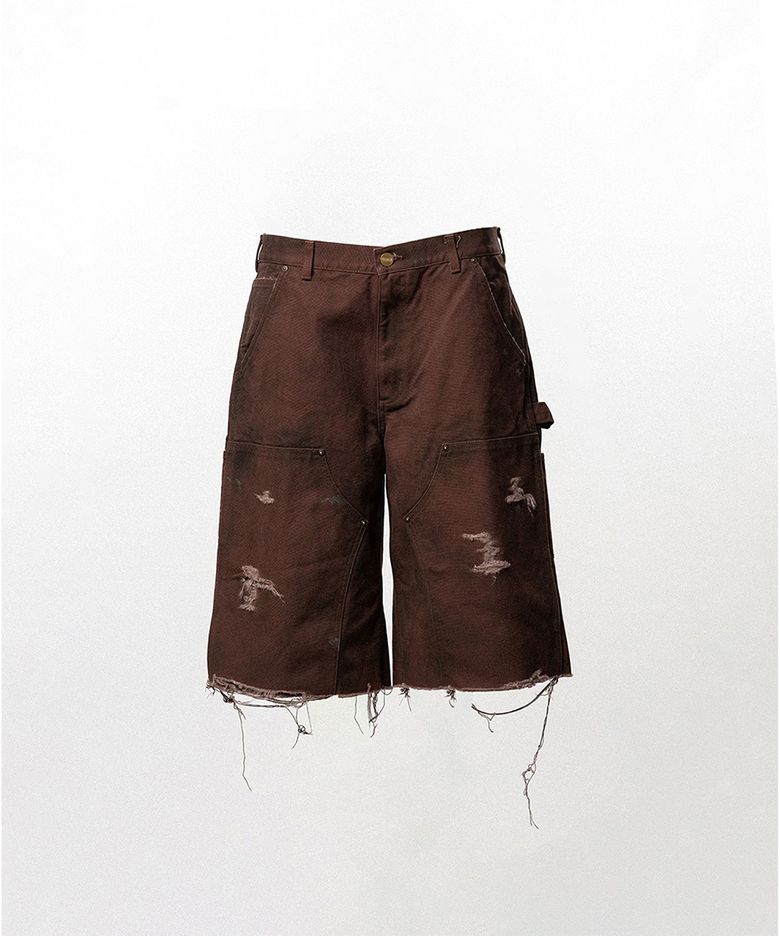 BORO Duck Painter Bermuda Pants - BROWN