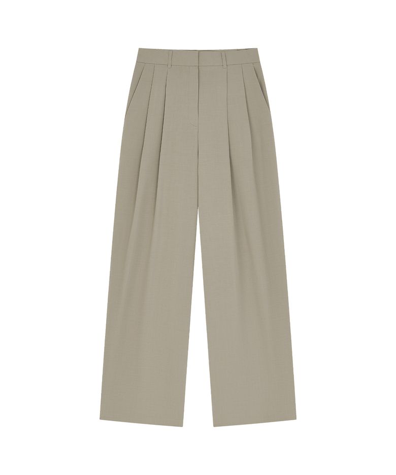 SIPT7205 브리즈 와이드 슬랙스_Khaki beige
