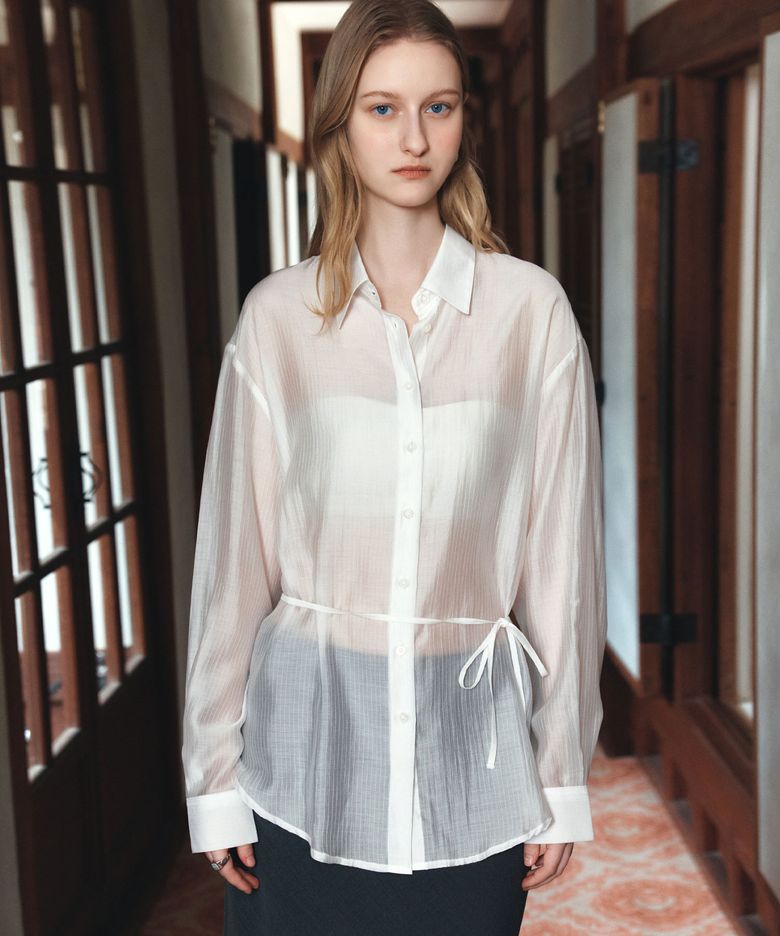 SITP5290 실키 ST 스트링 셔츠_White