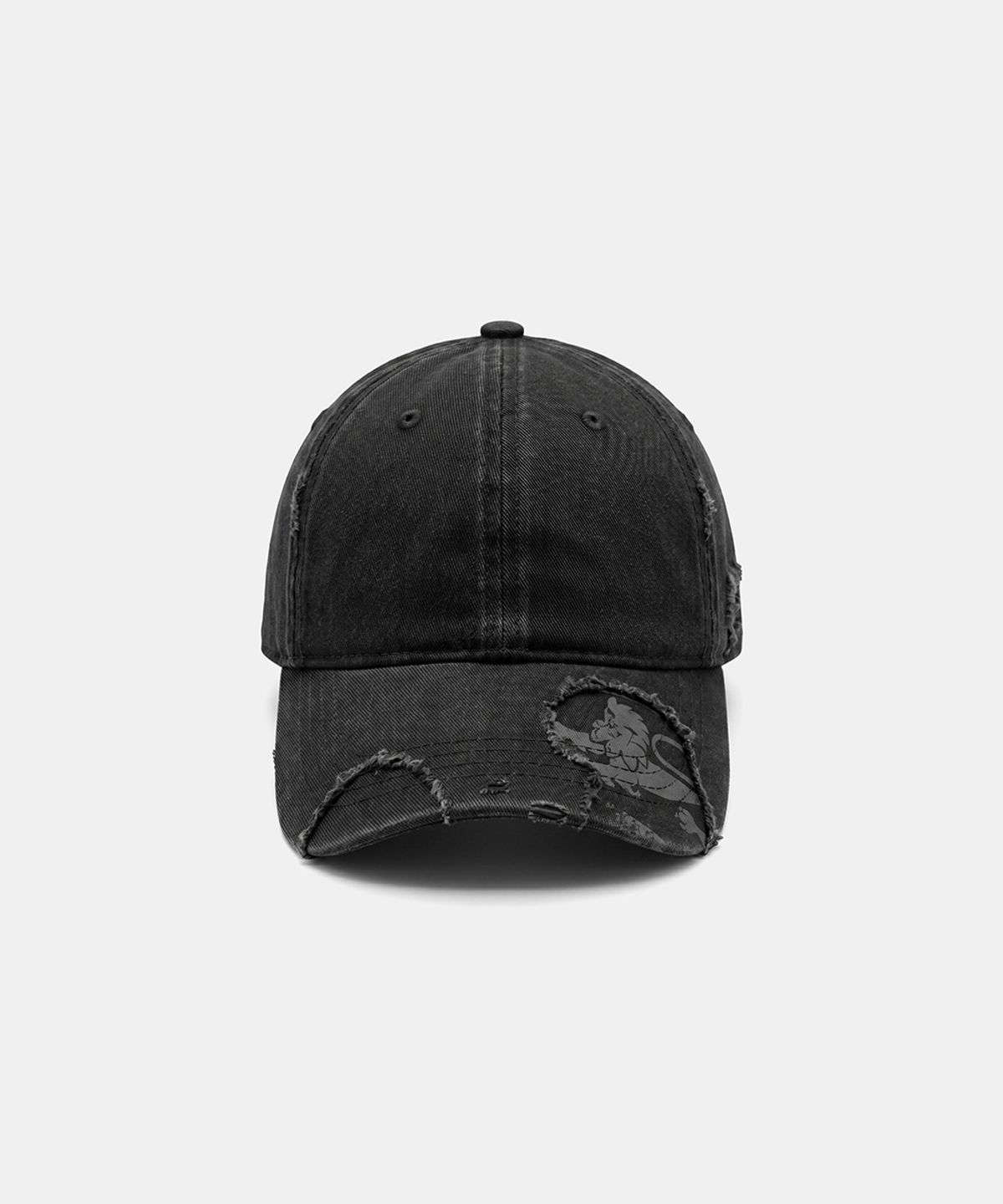 배드블러드(BADBLOOD) Mystic Distressed Ball Cap - Black