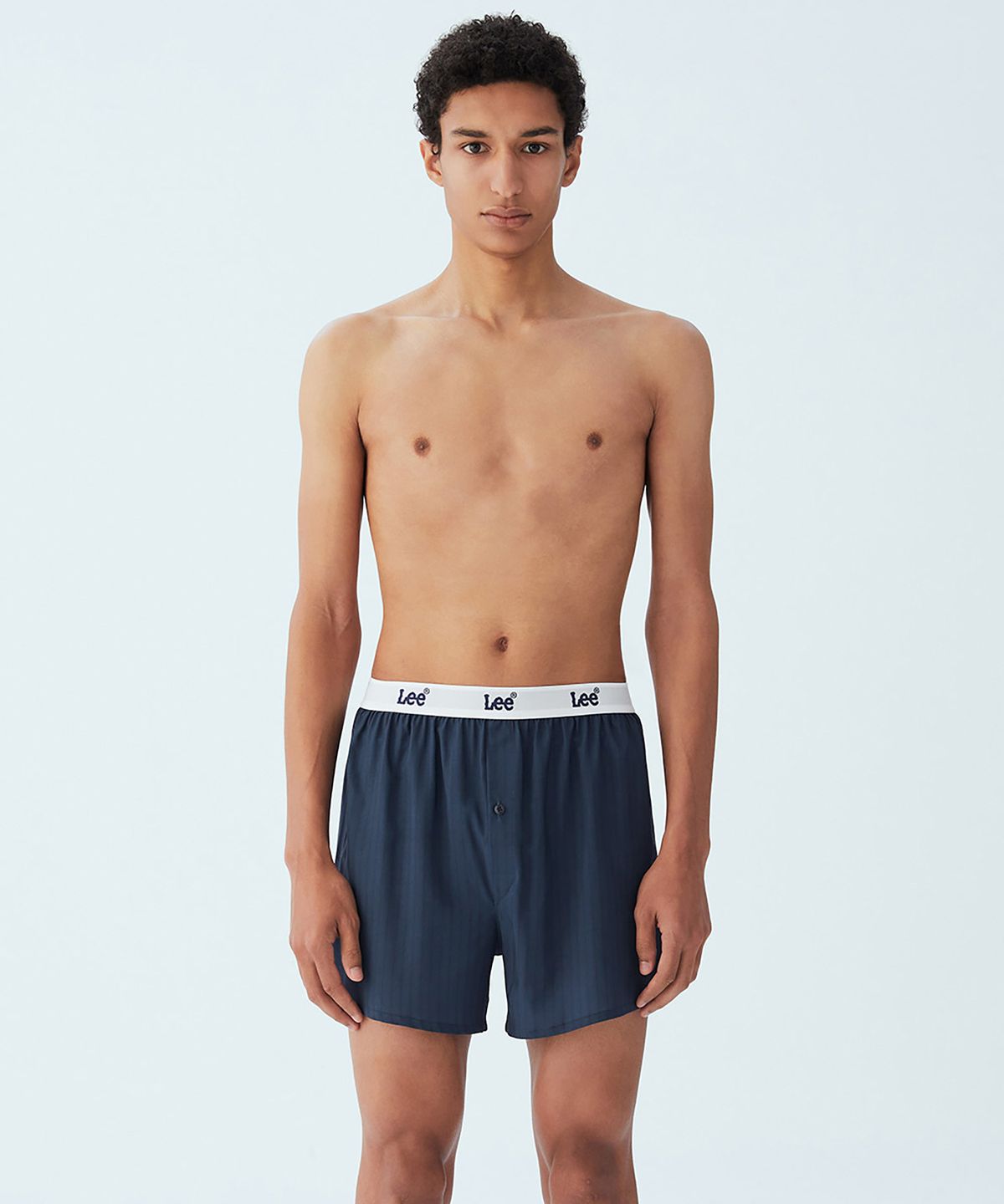 리 바디웨어(LEE BODYWEAR) 시그니처 스트라이프 프린트 트렁크_네이비
