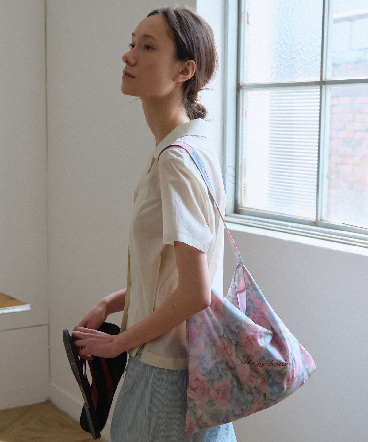 시엔느(SIENNE) Garden Book Bag (Rose Pink)