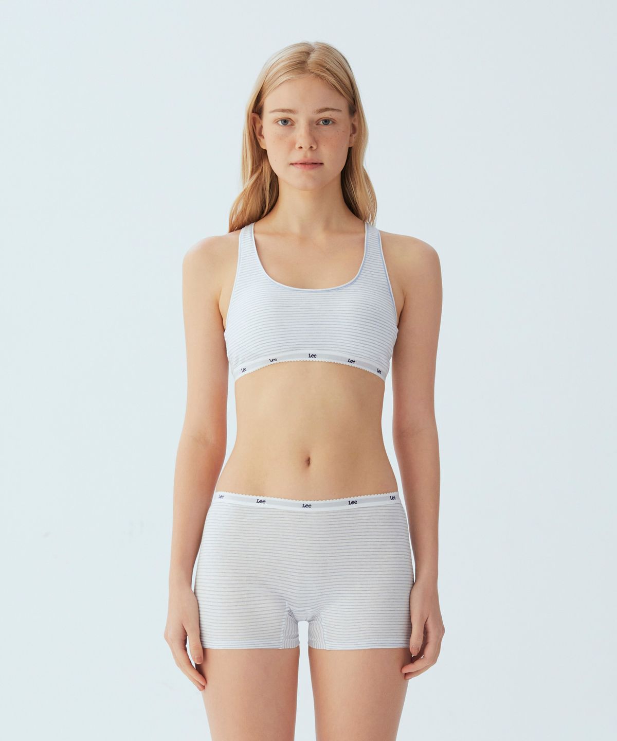리 바디웨어(LEE BODYWEAR) 에센셜 모달 스트라이프 브라탑_2Colors