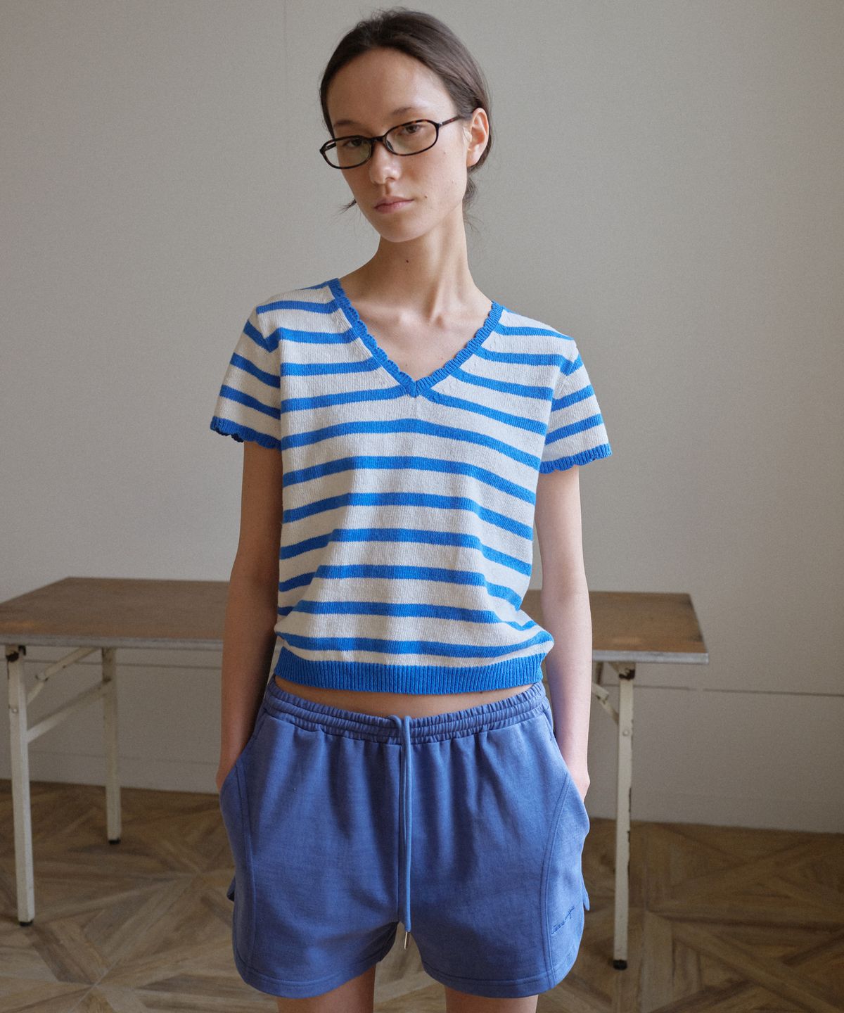 시엔느(SIENNE) Hope Stripe Knit (Blue)