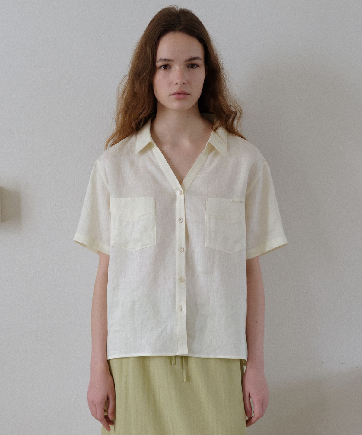 시엔느(SIENNE) Belle Linen Shirt (Cream)