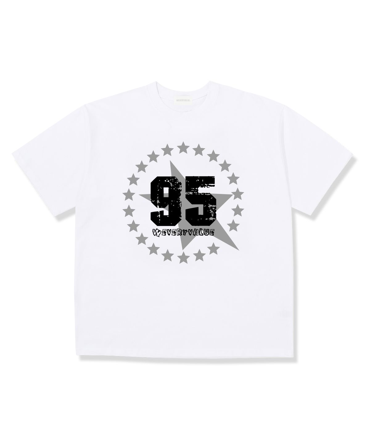 위베리벨류(WEVERYVALUE) 95베리스 오버핏 반팔티셔츠 화이트