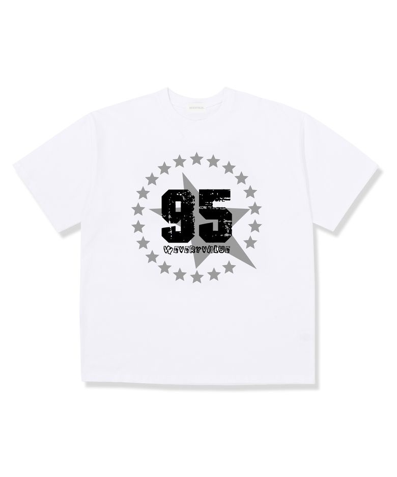 95베리스 오버핏 반팔티셔츠 화이트