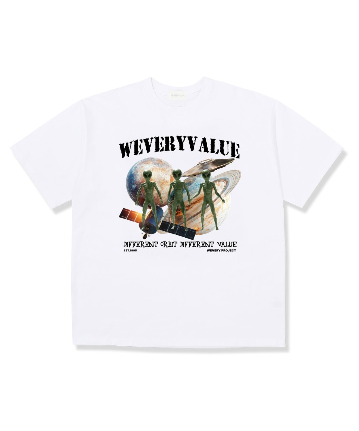 위베리벨류(WEVERYVALUE) 디프런트벨류 오버핏 반팔티셔츠 화이트