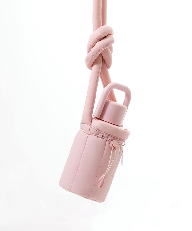 밀크 원터치 보온병 430ml 전용 구름 파우치 핑크