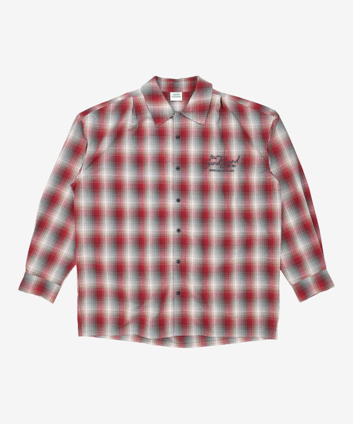 샌드 사운드(SAND SOUND) Ombre Checkered Shirt  Red M